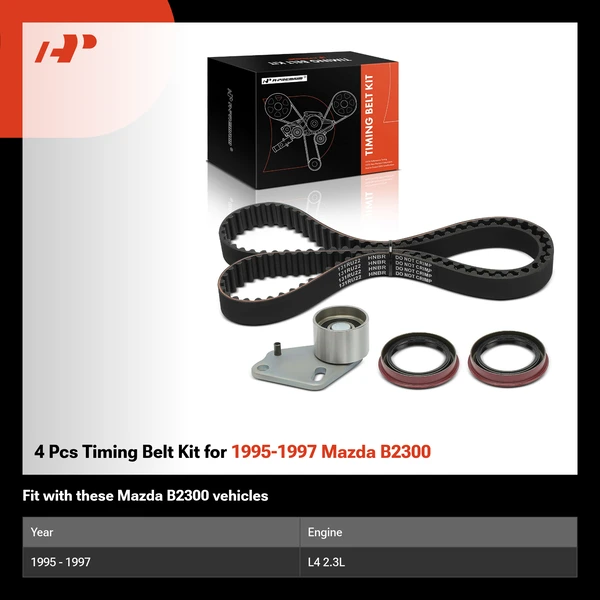 4 Pcs Timing Belt Kit for 1995-1997 Mazda B2300