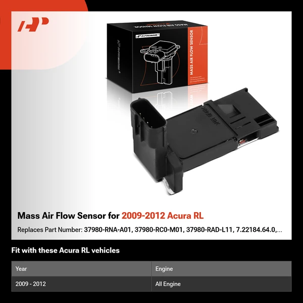 Mass Air Flow Sensor for 2009-2012 Acura RL