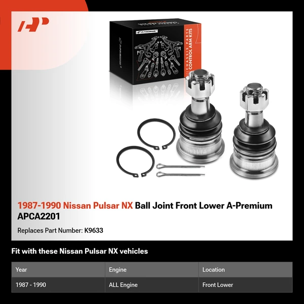 1987-1990 Nissan Pulsar NX Ball Joint Front Lower A-Premium APCA2201