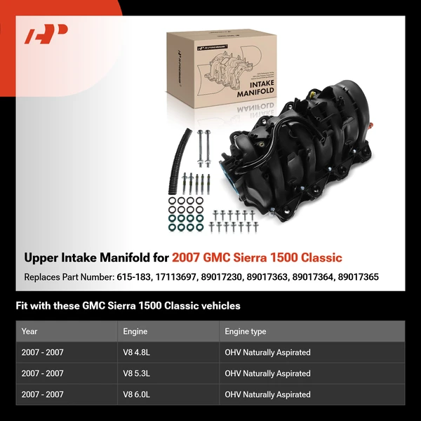 Upper Intake Manifold for 2007 GMC Sierra 1500 Classic