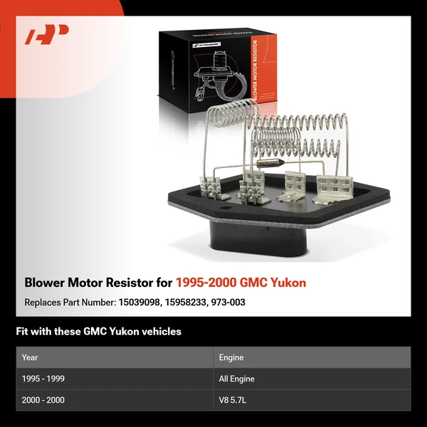 Blower Motor Resistor for 1995-2000 GMC Yukon