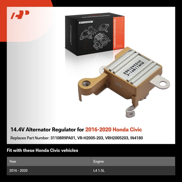 14.4V Alternator Regulator for 2016-2020 Honda Civic
