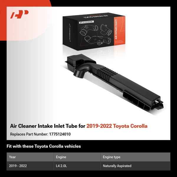 Air Cleaner Intake Inlet Tube for 2019-2022 Toyota Corolla