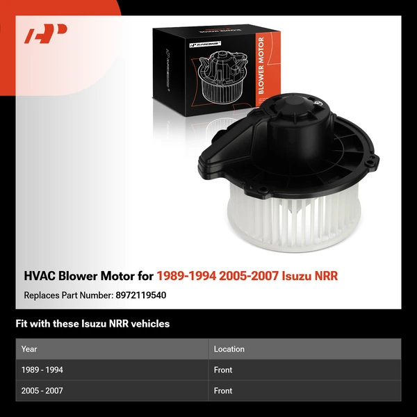 HVAC Blower Motor for 1989-1994 2005-2007 Isuzu NRR
