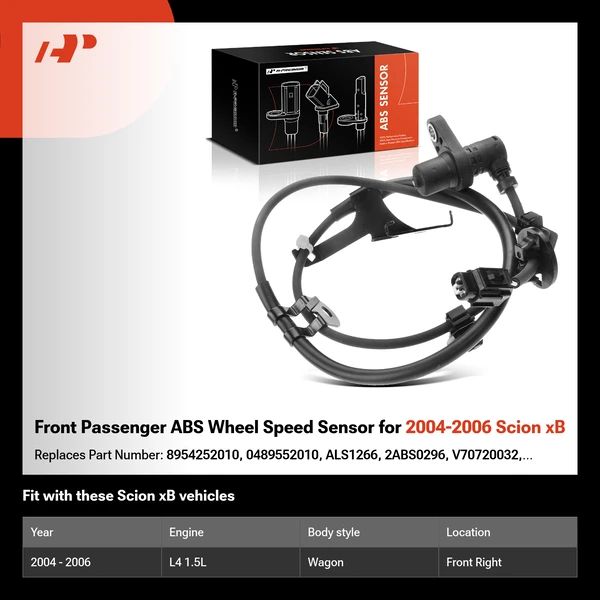 Front Passenger ABS Wheel Speed Sensor for 2004-2006 Scion xB