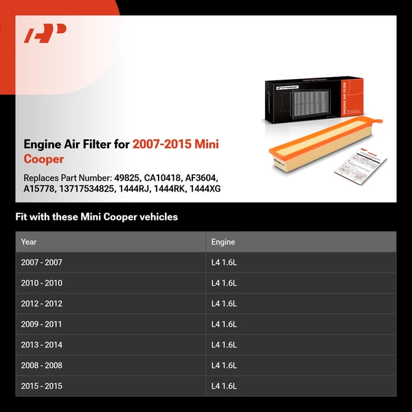 Engine Air Filter for 2007-2015 Mini Cooper