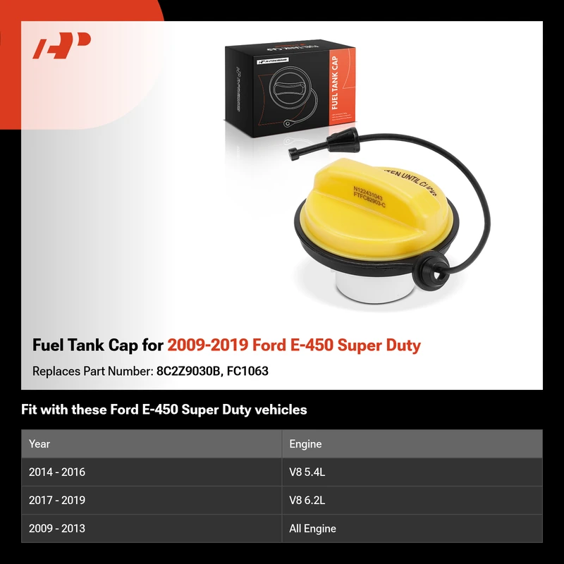 Fuel Tank Cap for 2009-2019 Ford E-450 Super Duty