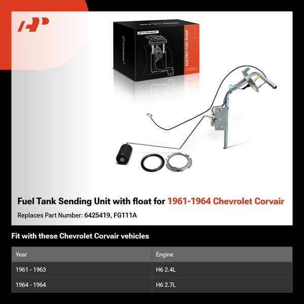 Fuel Tank Sending Unit with float for 1961-1964 Chevrolet Corvair