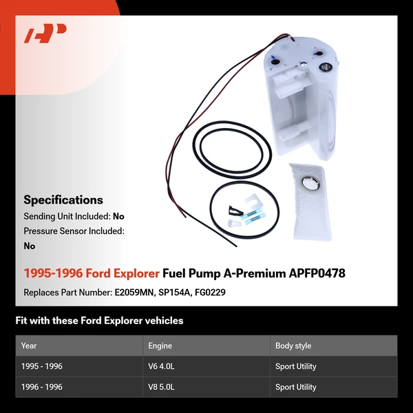 1995-1996 Ford Explorer Fuel Pump A-Premium APFP0478