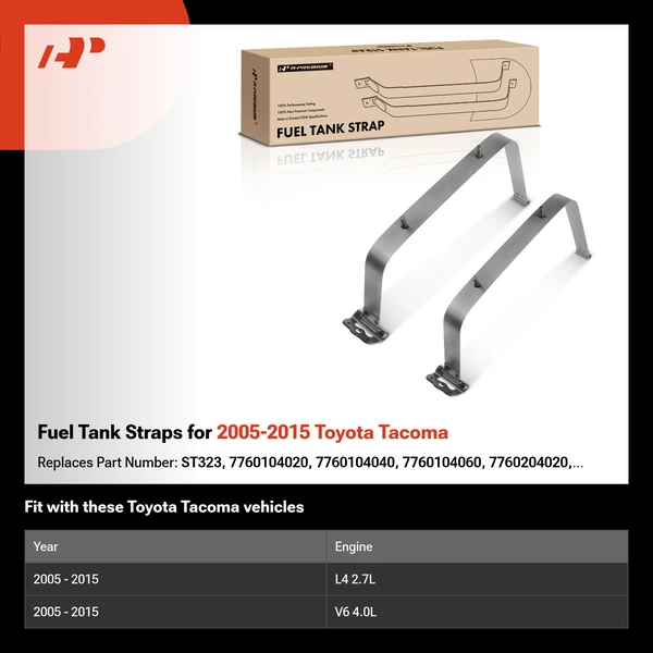 Fuel Tank Straps for 2005-2015 Toyota Tacoma