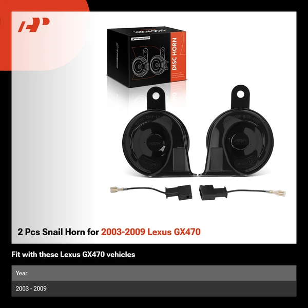 2 Pcs Snail Horn for 2003-2009 Lexus GX470