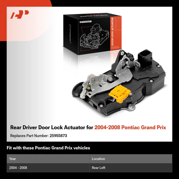 Rear Driver Door Lock Actuator for 2004-2008 Pontiac Grand Prix