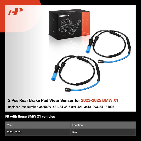2 Pcs Rear Brake Pad Wear Sensor for 2023-2025 BMW X1