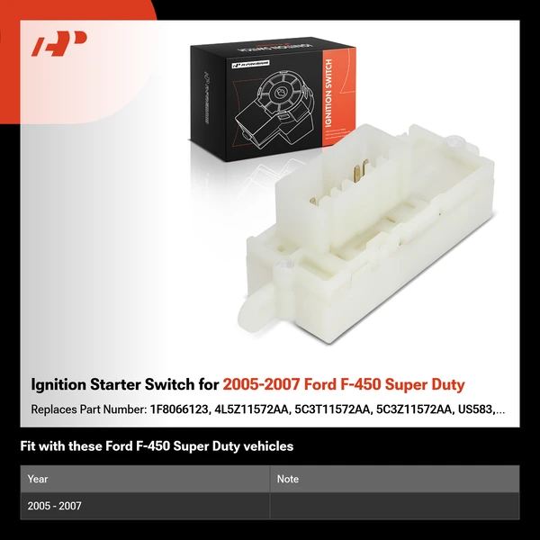 Ignition Starter Switch for 2005-2007 Ford F-450 Super Duty