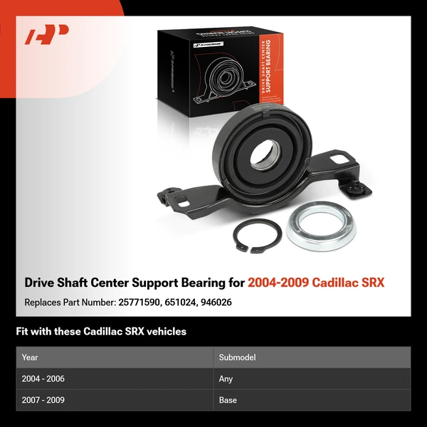 Drive Shaft Center Support Bearing for 2004-2009 Cadillac SRX