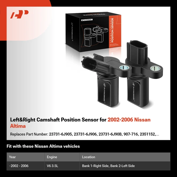 Left&Right Camshaft Position Sensor for 2002-2006 Nissan Altima
