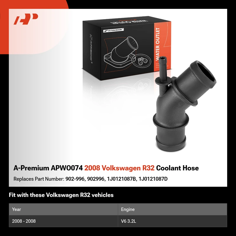 A-Premium APWO074 2008 Volkswagen R32 Coolant Hose