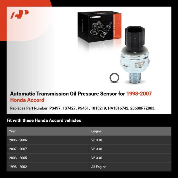 Automatic Transmission Oil Pressure Sensor for 1998-2007 Honda Accord
