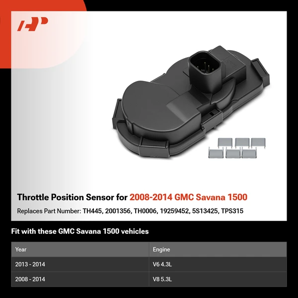 Throttle Position Sensor for 2008-2014 GMC Savana 1500