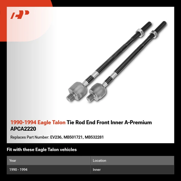 1990-1994 Eagle Talon Tie Rod End Front Inner A-Premium APCA2220