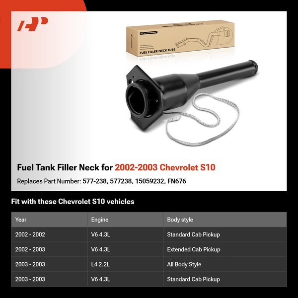 Fuel Tank Filler Neck for 2002-2003 Chevrolet S10