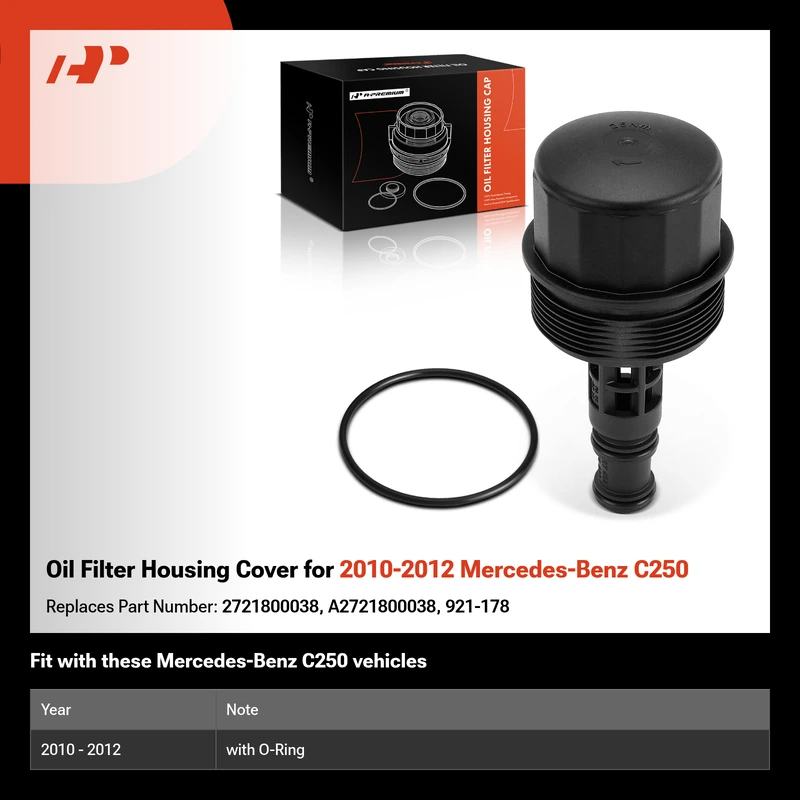 Oil Filter Housing Cover for 2010-2012 Mercedes-Benz C250