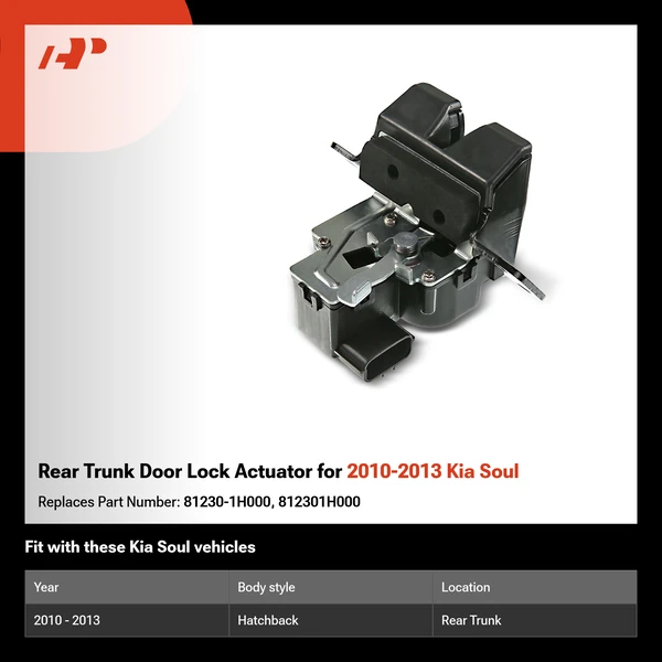 Rear Trunk Door Lock Actuator for 2010-2013 Kia Soul