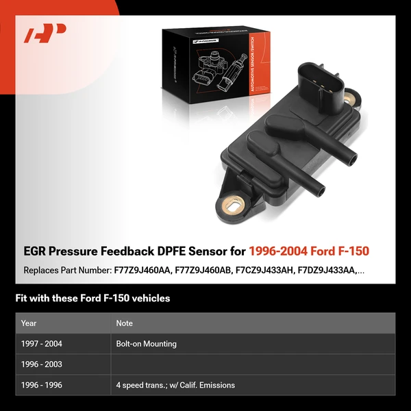 EGR Pressure Feedback DPFE Sensor for 1996-2004 Ford F-150