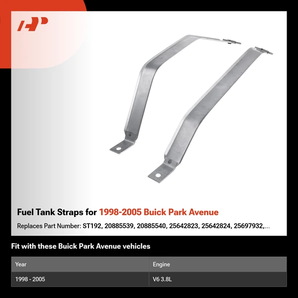 Fuel Tank Straps for 1998-2005 Buick Park Avenue