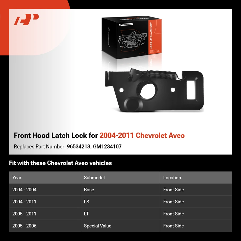 Front Hood Latch Lock for 2004-2011 Chevrolet Aveo