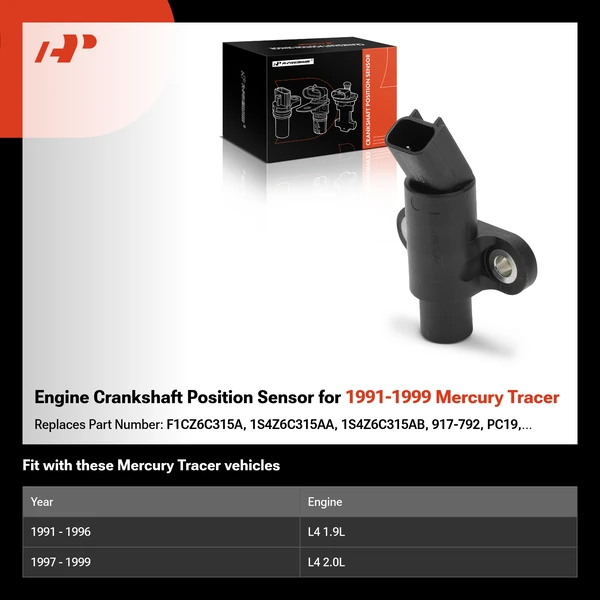 Engine Crankshaft Position Sensor for 1991-1999 Mercury Tracer