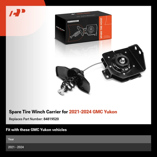 Spare Tire Winch Carrier for 2021-2024 GMC Yukon