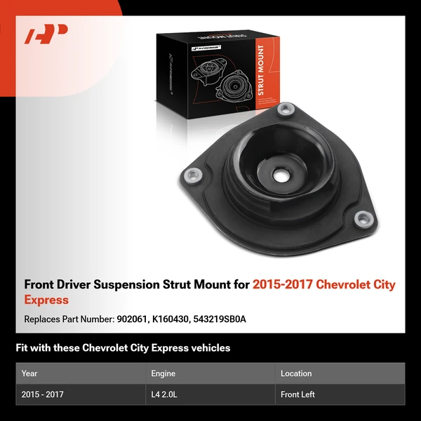 Front Driver Suspension Strut Mount for 2015-2017 Chevrolet City Express