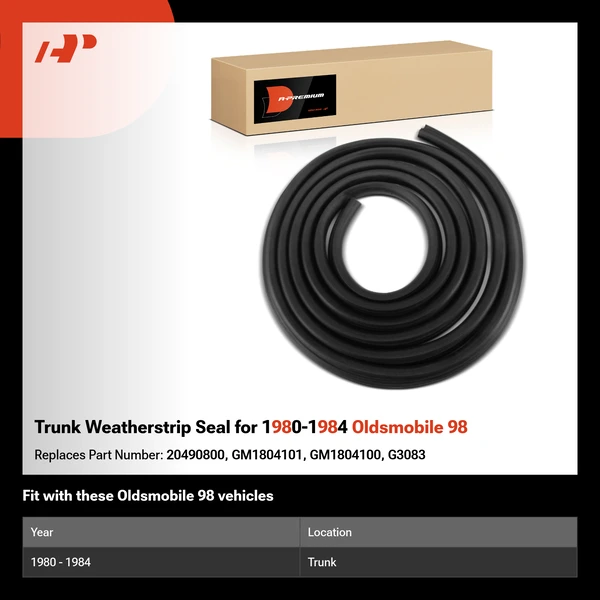 Trunk Weatherstrip Seal for 1980-1984 Oldsmobile 98