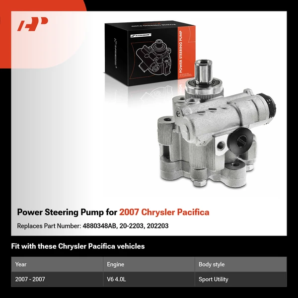 Power Steering Pump for 2007 Chrysler Pacifica