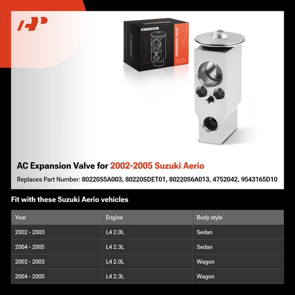 AC Expansion Valve for 2002-2005 Suzuki Aerio