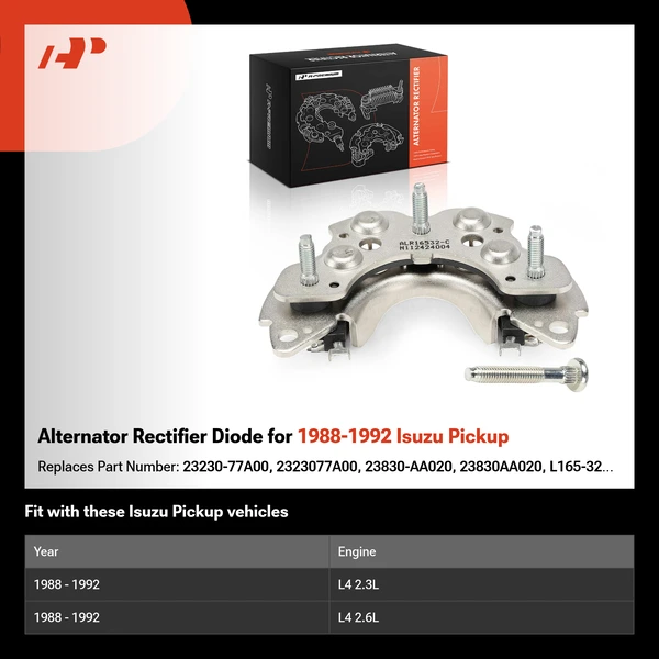 Alternator Rectifier Diode for 1988-1992 Isuzu Pickup