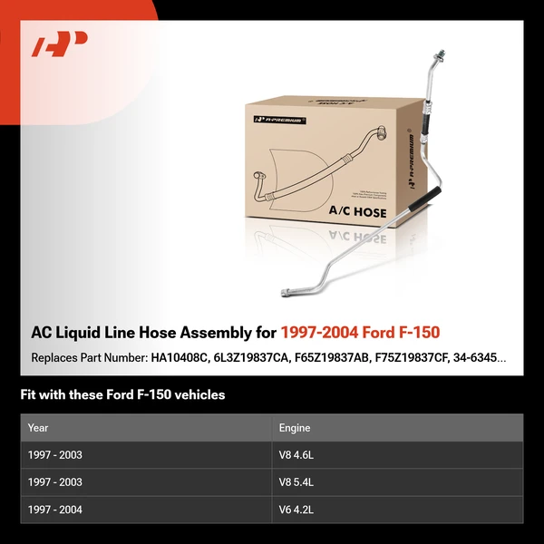 AC Liquid Line Hose Assembly for 1997-2004 Ford F-150