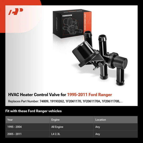 HVAC Heater Control Valve for 1995-2011 Ford Ranger