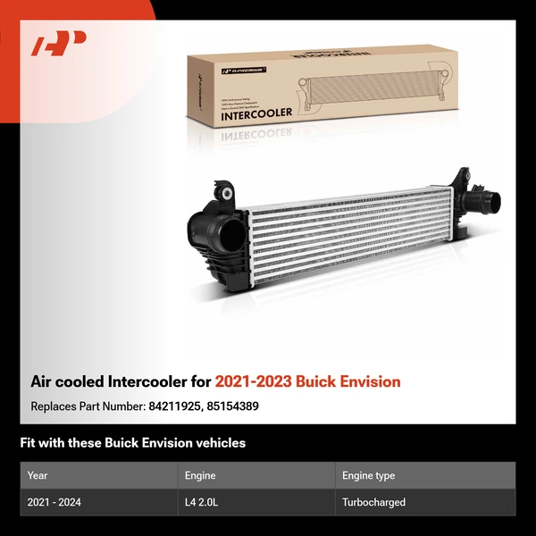 Air cooled Intercooler for 2021-2023 Buick Envision