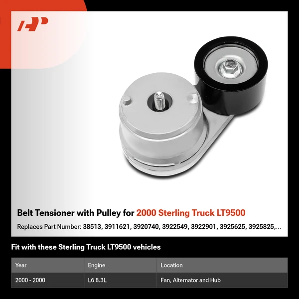 Belt Tensioner with Pulley for 2000 Sterling Truck LT9500