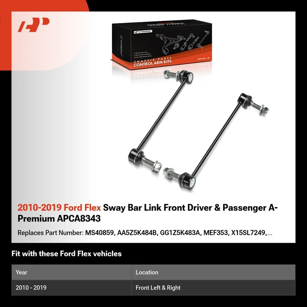 2010-2019 Ford Flex Sway Bar Link Front Driver & Passenger A-Premium APCA8343
