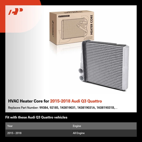 HVAC Heater Core for 2015-2018 Audi Q3 Quattro