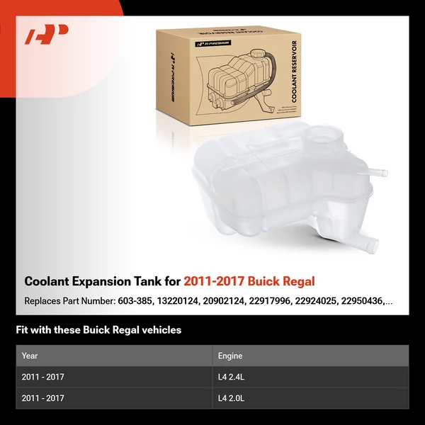 Coolant Expansion Tank for 2011-2017 Buick Regal