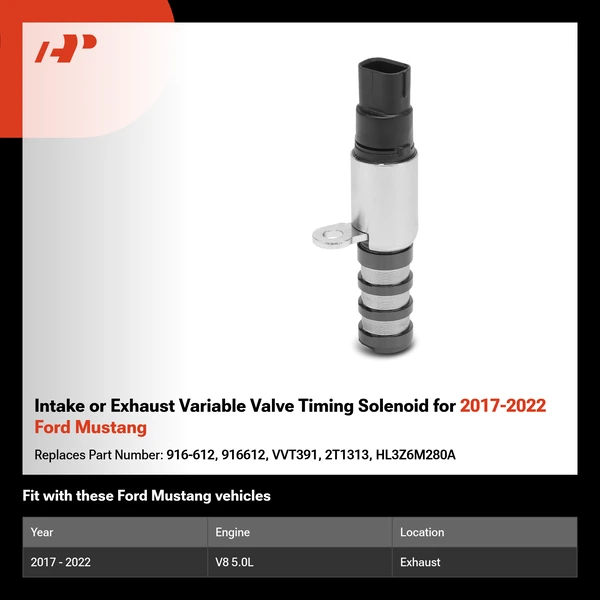 Intake or Exhaust Variable Valve Timing Solenoid for 2017-2022 Ford Mustang