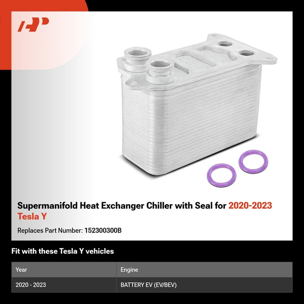 Supermanifold Heat Exchanger Chiller with Seal for 2020-2023 Tesla Y