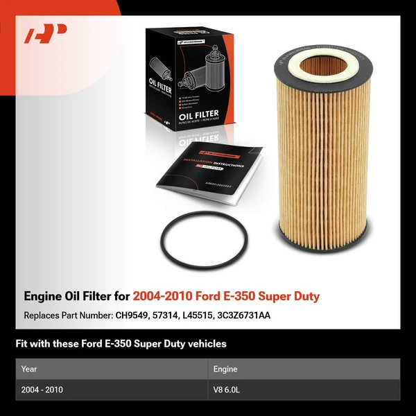Engine Oil Filter for 2004-2010 Ford E-350 Super Duty