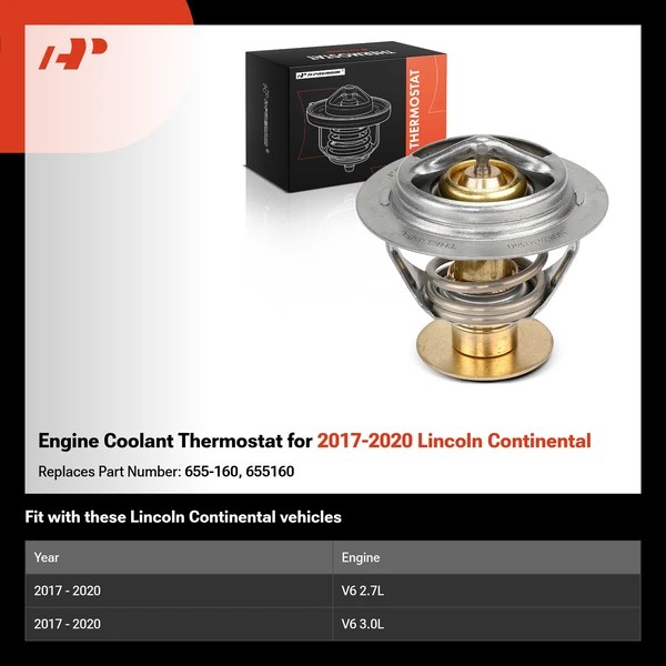 Engine Coolant Thermostat for 2017-2020 Lincoln Continental