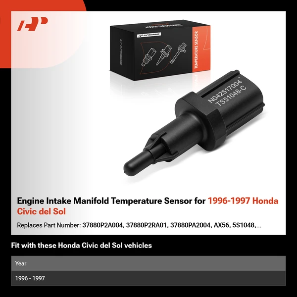 Engine Intake Manifold Temperature Sensor for 1996-1997 Honda Civic del Sol