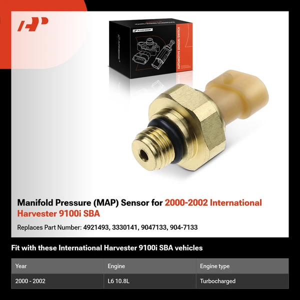 Manifold Pressure (MAP) Sensor for 2000-2002 International Harvester 9100i SBA